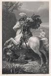 Saint George Slays the Dragon While a Damsel Watches Safely out of Harms Way-Harry Payne-Art Print