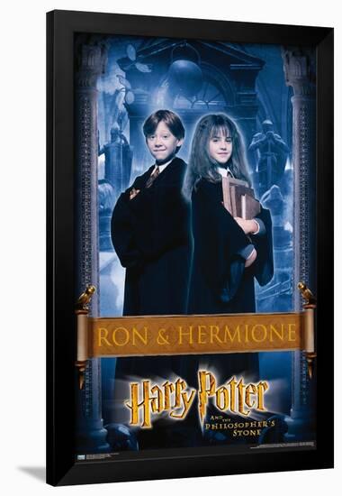 Harry Potter and the Philosopher's Stone - Ron & Hermione-Trends International-Framed Poster