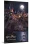 Harry Potter And The Sorcerer'S Stone - Hogwarts At Night-Trends International-Mounted Poster