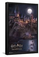 Harry Potter And The Sorcerer'S Stone - Hogwarts At Night-Trends International-Framed Poster