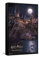 Harry Potter And The Sorcerer'S Stone - Hogwarts At Night-Trends International-Framed Stretched Canvas