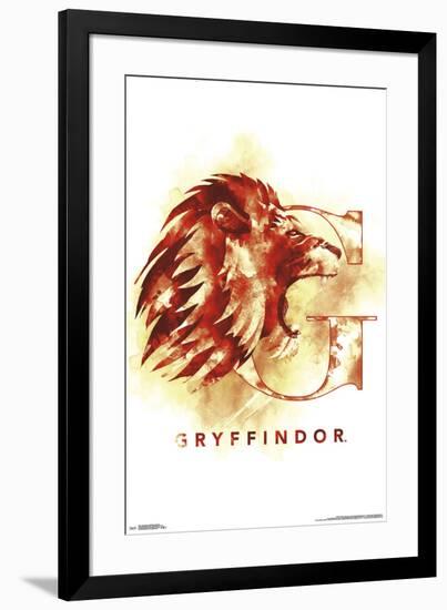 HARRY POTTER - GRYFFINDOR ILLUSTRATED-null-Framed Poster