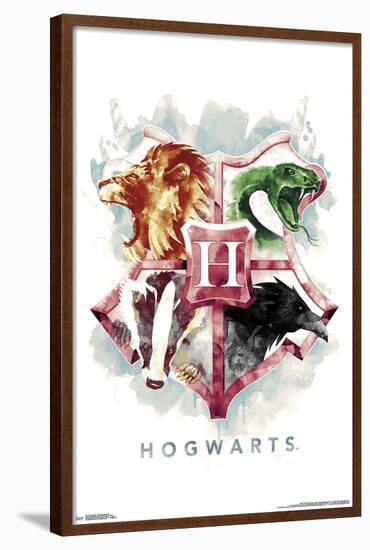 HARRY POTTER - HOGWARTS ILLUSTRATED-null-Framed Poster