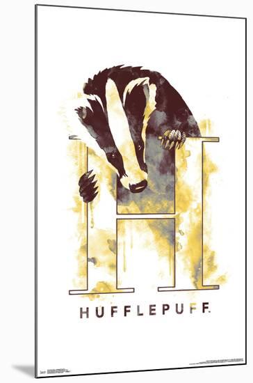 HARRY POTTER - HUFFLEPUFF ILLUSTRATED-null-Mounted Poster