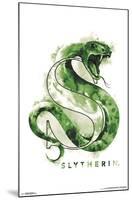 HARRY POTTER - SLYTHERIN ILLUSTRATED-null-Mounted Poster