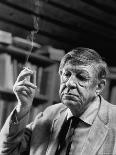 Poet Wystan H. Auden, Sitting in His Workshop at His House-Harry Redl-Stretched Canvas