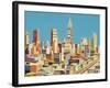 Harry's New York Collage-Andy Burgess-Framed Giclee Print