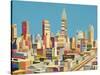 Harry's New York Collage-Andy Burgess-Stretched Canvas