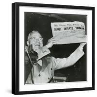 Harry S. Truman, President-Elect, Holds Up Edition of Chicago Daily Tribune-null-Framed Photo