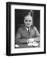 Harry S. Truman Sitting at Desk-Marie Hansen-Framed Photographic Print