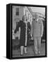 Harry S. Truman Standing Outside White House with Singer Kate Smith-George Skadding-Framed Stretched Canvas
