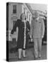 Harry S. Truman Standing Outside White House with Singer Kate Smith-George Skadding-Stretched Canvas