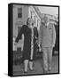 Harry S. Truman Standing Outside White House with Singer Kate Smith-George Skadding-Framed Stretched Canvas