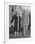 Harry S. Truman Standing Outside White House with Singer Kate Smith-George Skadding-Framed Photographic Print