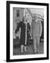 Harry S. Truman Standing Outside White House with Singer Kate Smith-George Skadding-Framed Photographic Print