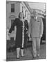 Harry S. Truman Standing Outside White House with Singer Kate Smith-George Skadding-Mounted Photographic Print
