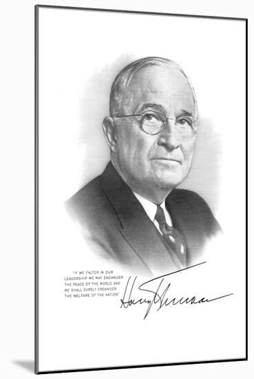 Harry S Truman-null-Mounted Art Print