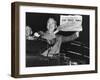 Harry Truman Jubilantly Displaying Erroneous Chicago Daily Tribune Headline "Dewey Defeats Truman"-W^ Eugene Smith-Framed Photographic Print