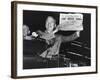 Harry Truman Jubilantly Displaying Erroneous Chicago Daily Tribune Headline "Dewey Defeats Truman"-W^ Eugene Smith-Framed Photographic Print