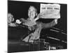 Harry Truman Jubilantly Displaying Erroneous Chicago Daily Tribune Headline "Dewey Defeats Truman"-W^ Eugene Smith-Mounted Photographic Print