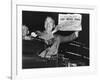 Harry Truman Jubilantly Displaying Erroneous Chicago Daily Tribune Headline "Dewey Defeats Truman"-W^ Eugene Smith-Framed Photographic Print