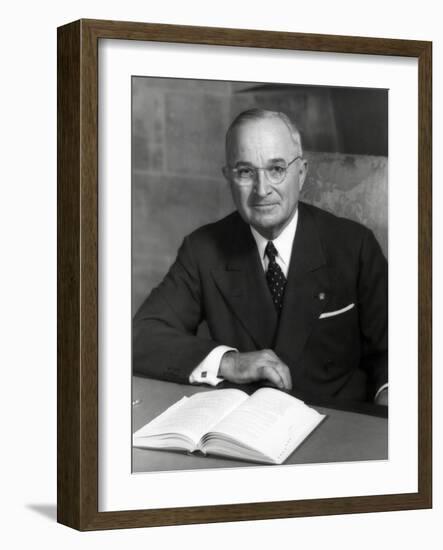 Harry Truman, President of U.S. in 1952-null-Framed Photo