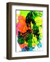 Harry with a Gun Watercolor 1-Lora Feldman-Framed Art Print