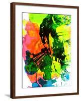 Harry with a Gun Watercolor 1-Lora Feldman-Framed Art Print