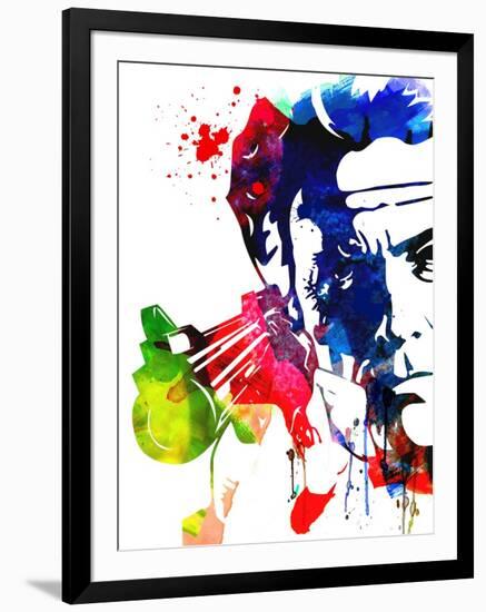 Harry with a Gun Watercolor 2-Lora Feldman-Framed Art Print