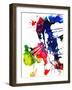 Harry with a Gun Watercolor 2-Lora Feldman-Framed Art Print