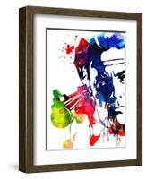 Harry with a Gun Watercolor 2-Lora Feldman-Framed Art Print