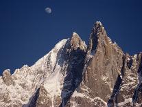 Jagged Peak of Aiguille Du Dru and the Moon, Chamonix, Rhone Alpes, France, Europe-Hart Kim-Photographic Print
