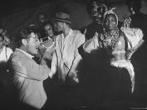 Entertainer Orson Welles Filming the Rio de Janerio Carnival Celebration-Hart Preston-Premium Photographic Print