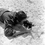 Film Maker Walt Disney Filming on Brazilian Beach-Hart Preston-Stretched Canvas