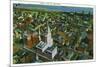Hartford, Connecticut - Aerial View of the City-Lantern Press-Mounted Art Print