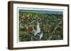 Hartford, Connecticut - Aerial View of the City-Lantern Press-Framed Art Print