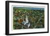 Hartford, Connecticut - Aerial View of the City-Lantern Press-Framed Art Print