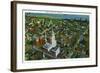 Hartford, Connecticut - Aerial View of the City-Lantern Press-Framed Art Print