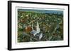 Hartford, Connecticut - Aerial View of the City-Lantern Press-Framed Art Print