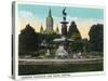 Hartford, Connecticut - Bushnell Park Corning Fountain-Lantern Press-Stretched Canvas