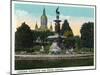 Hartford, Connecticut - Bushnell Park Corning Fountain-Lantern Press-Mounted Art Print