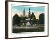 Hartford, Connecticut - Bushnell Park Corning Fountain-Lantern Press-Framed Art Print