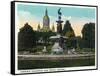 Hartford, Connecticut - Bushnell Park Corning Fountain-Lantern Press-Framed Stretched Canvas