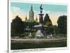 Hartford, Connecticut - Bushnell Park Corning Fountain-Lantern Press-Stretched Canvas