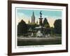 Hartford, Connecticut - Bushnell Park Corning Fountain-Lantern Press-Framed Art Print