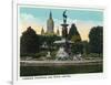 Hartford, Connecticut - Bushnell Park Corning Fountain-Lantern Press-Framed Art Print