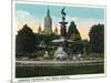 Hartford, Connecticut - Bushnell Park Corning Fountain-Lantern Press-Mounted Art Print