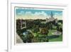 Hartford, Connecticut - Bushnell Park Scene-Lantern Press-Framed Premium Giclee Print