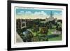 Hartford, Connecticut - Bushnell Park Scene-Lantern Press-Framed Premium Giclee Print