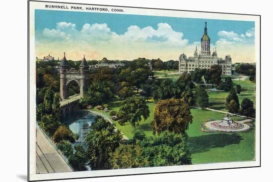 Hartford, Connecticut - Bushnell Park Scene-Lantern Press-Mounted Premium Giclee Print